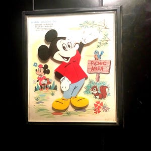 Mickey Mouse Puzzle, Vintage Toys, Magnetic Puzzle, Mickey