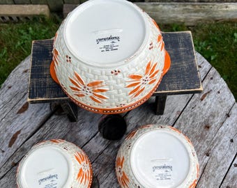 Temptations Old World by Tara Mixing Bowl Set Old World Orange