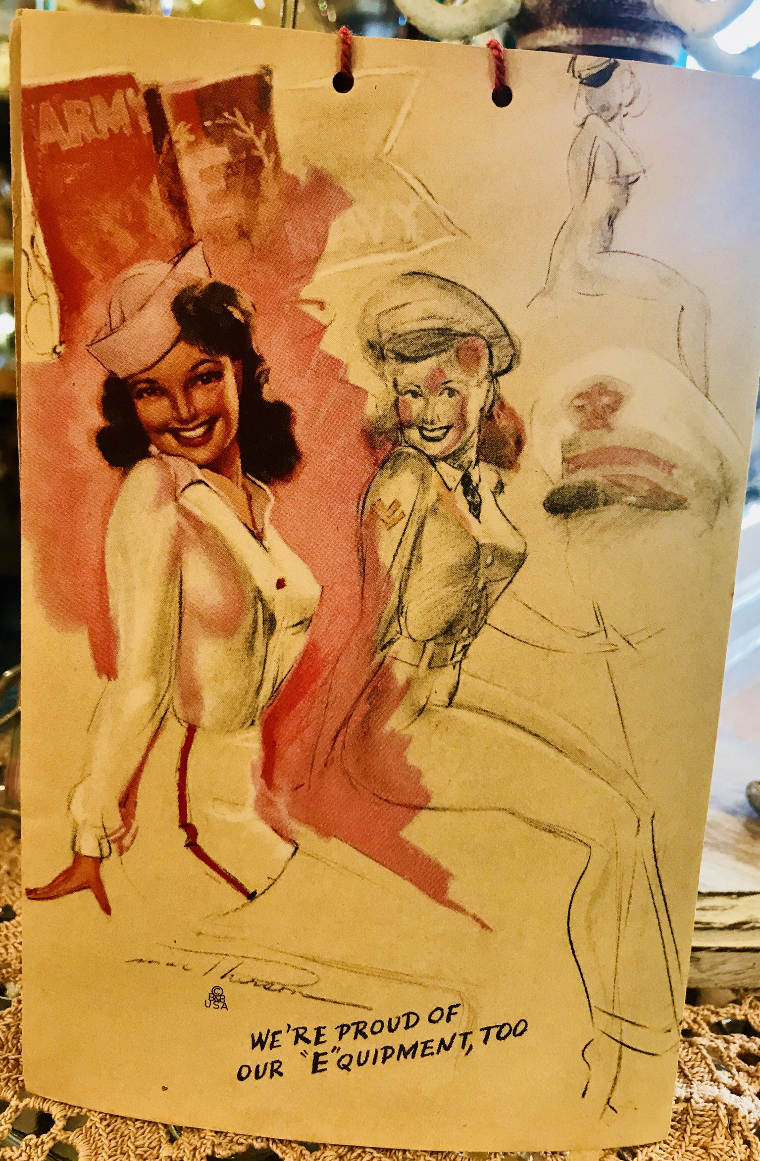 Earl Macpherson Artist's Sketch Pad Calendar Wwii/pin up Girls