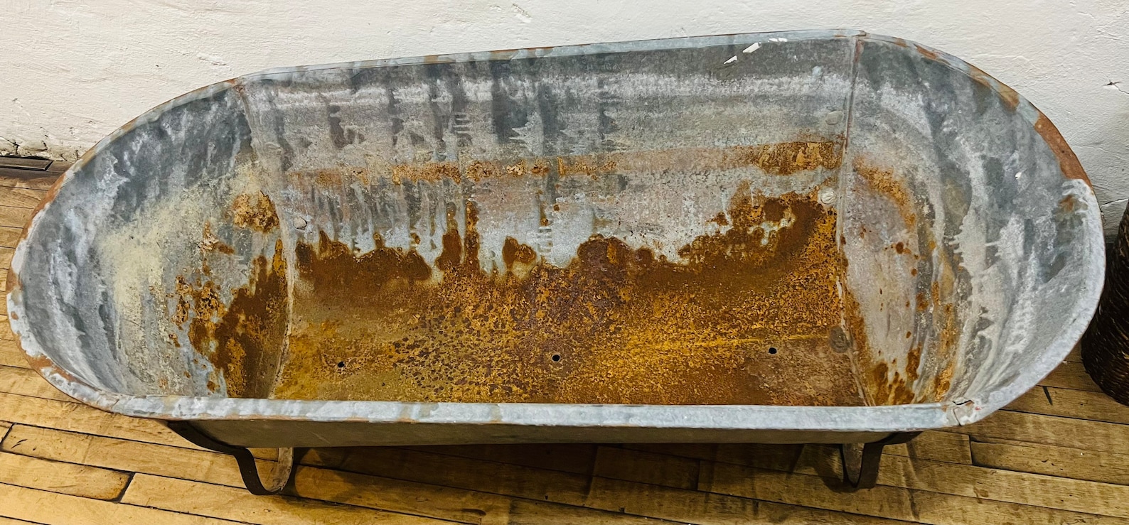 Large Zinc Bathtub Galvanized Tub Cowboy Bathtub Photography Etsy