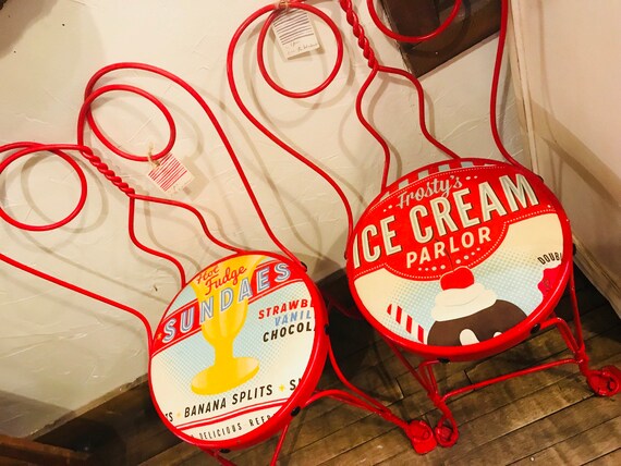 Vintage Revell Ice Cream Parlor Chairs Chicago Upcycled Ice Etsy