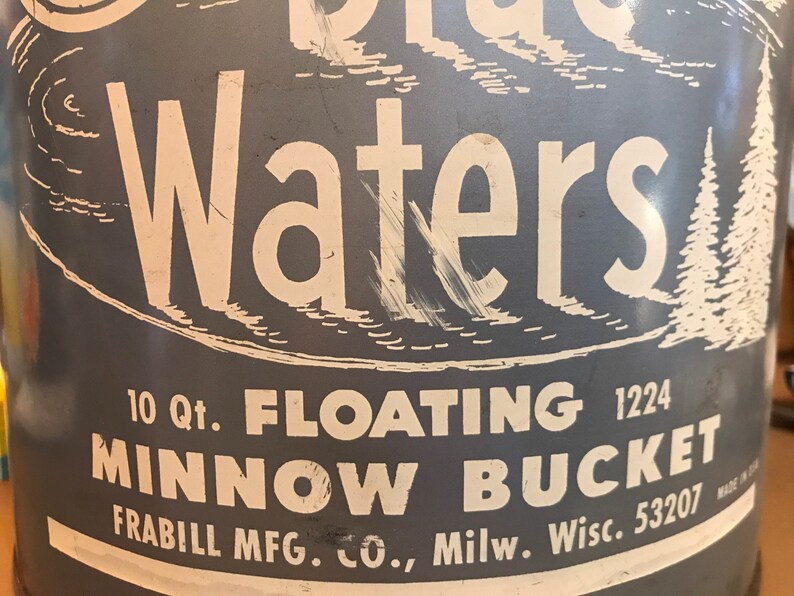 Vintage Frabills Blue Waters Minnow Bucket Floating Minnow Etsy