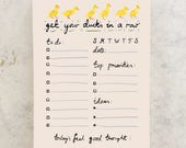 To Do List Notepad, A5 Notepad, Daily Planner, Duck Print, Stationery, Ducklings, Gift for Her, Planner, Notepad, Christmas Stocking Filer