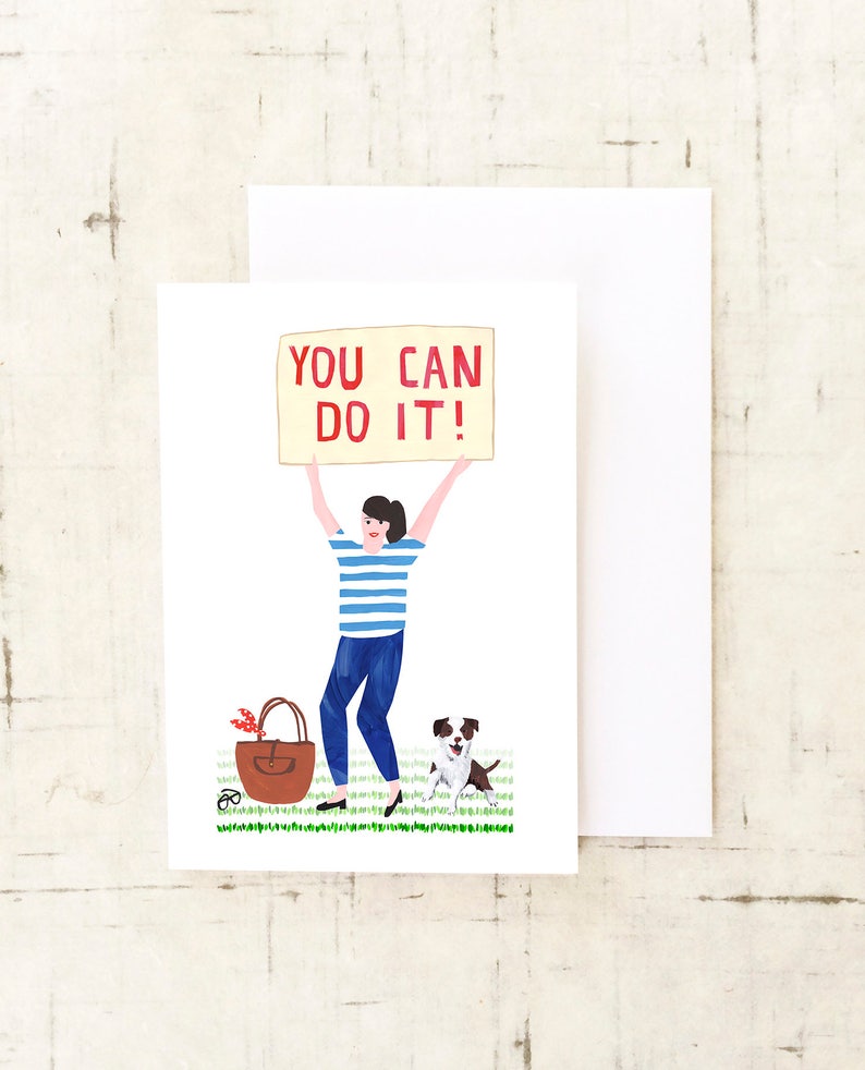 Good Luck Card You Can Do It Best Friend Gift Greeting Etsy