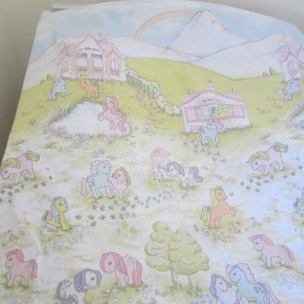 Vintage 80's My Little Pony G1  Duvet Cover  Childrens Nursery, Hasbro MLP Bedding 80's Project Fabric.
