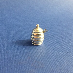 1:12th scale Silver Honey pot and honey spoon with tiny bee