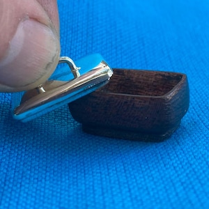 Wooden dish with silver lid