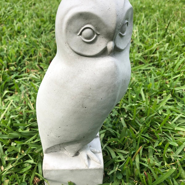 Owl Concrete Outdoor Statue Garden Yard Decoration