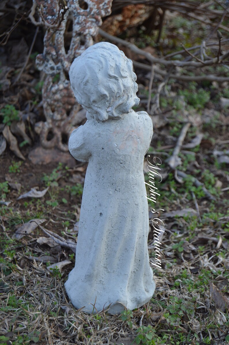 Concrete Garden Statue Sleepy Peaceful Baby Toddler Boy Etsy