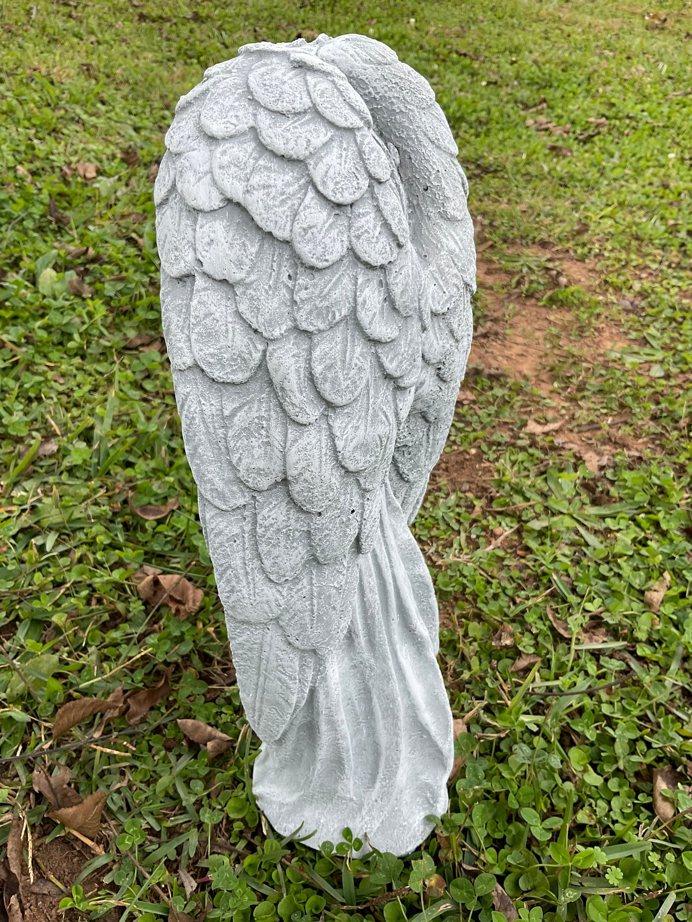 Solid Concrete Angel Statue Hand Painted Marble Finish - Etsy