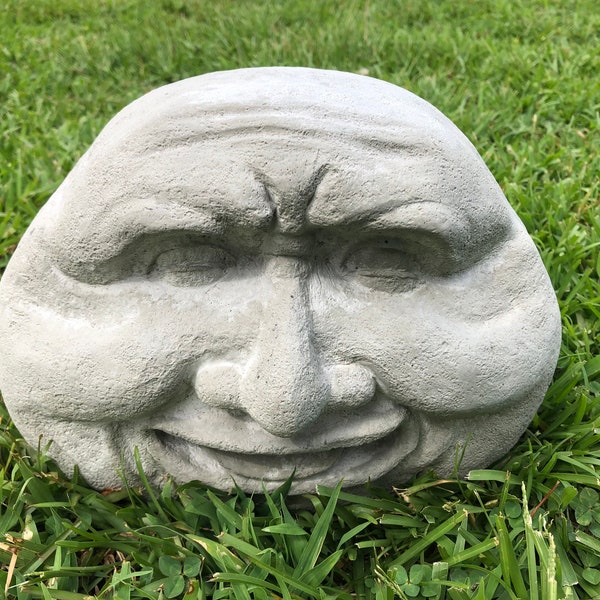 Rock Face Statue Garden Art Yard Art