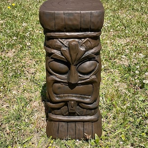 Tiki Totem Solid Concrete Hand painted