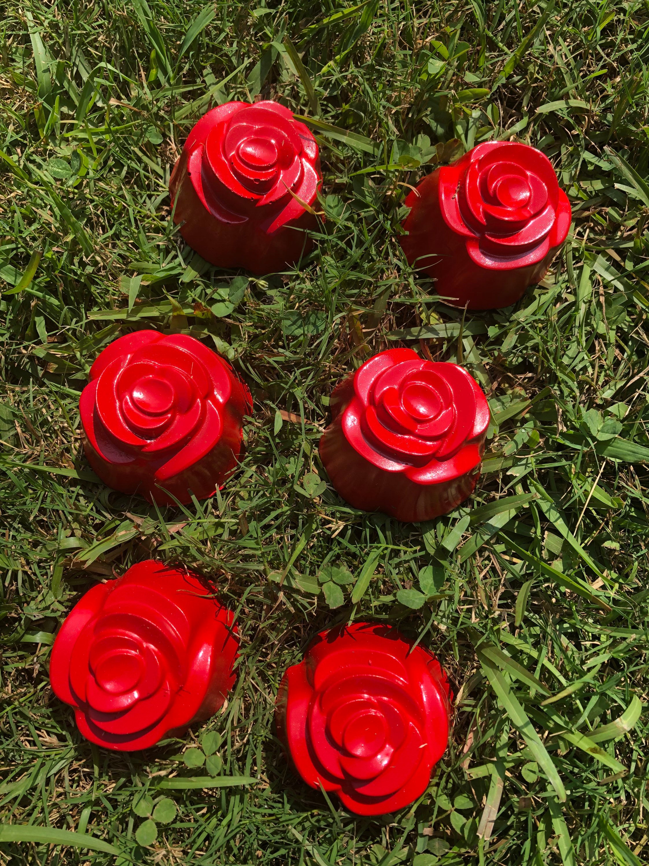 Rebar Roses Red Roses Solid Concrete Set of 6 - Etsy