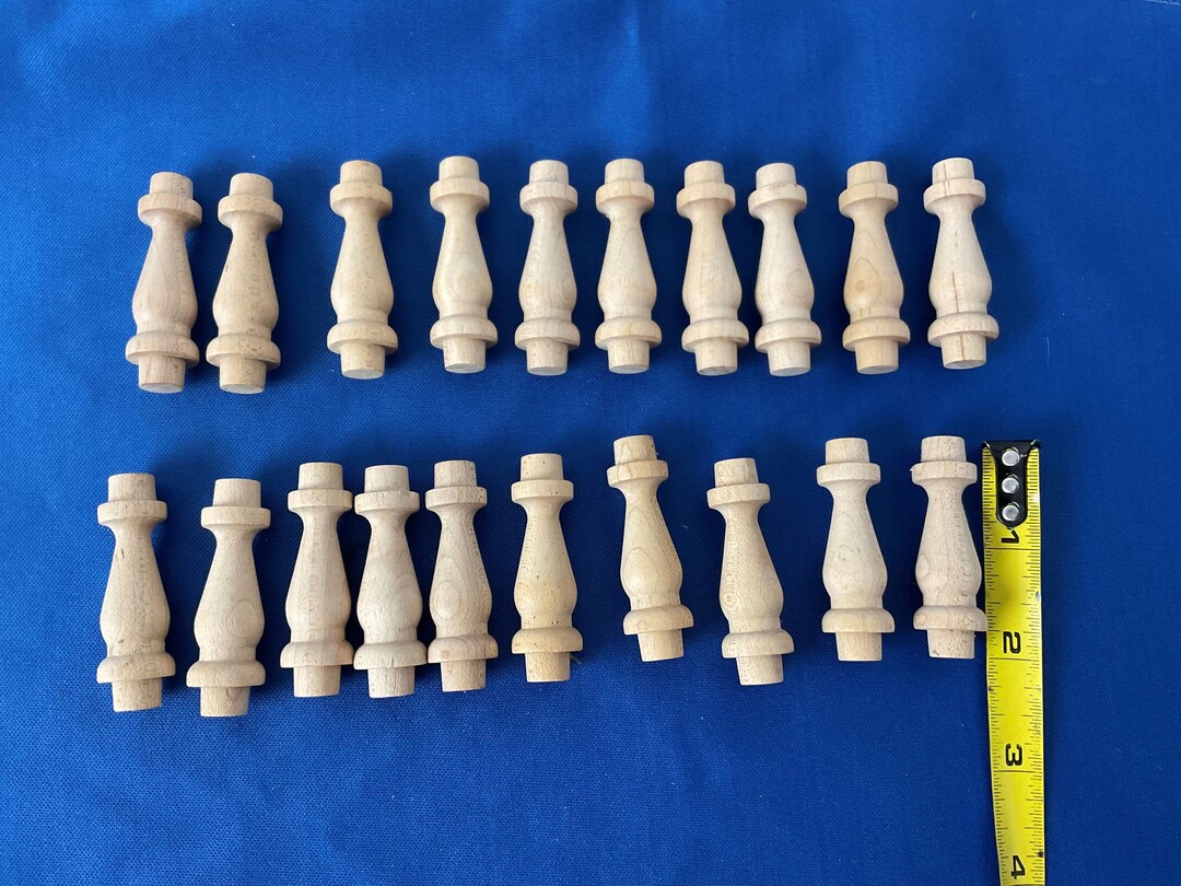 Wooden Spindles 2 Inch Crafts Home Décor Furniture Woodpeckers Lot of 20 Etsy