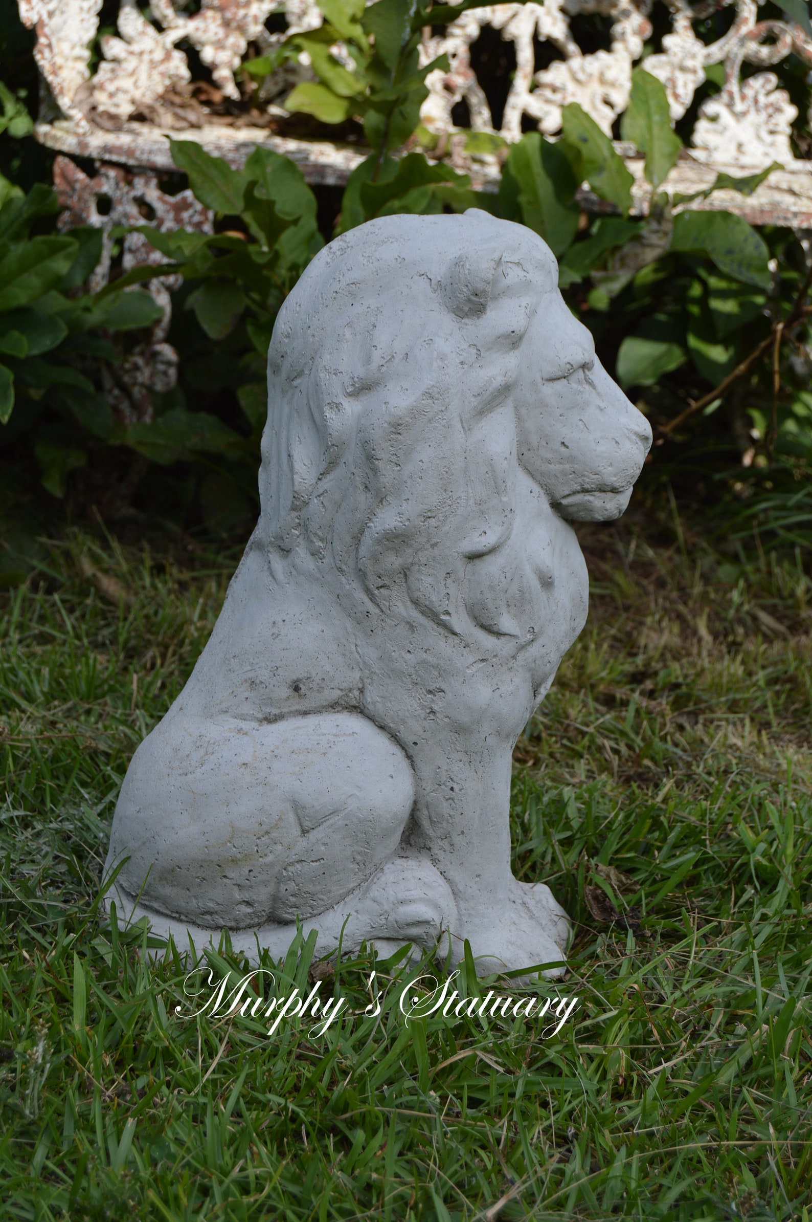 Solid Concrete Standing Lion Garden Statue/pillar Topper Etsy