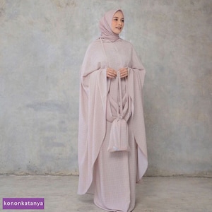 Diario Adult Rayon Lunara 2-in-1 Prayer Set Elegant and Versatile,Muslim Prayer Dress,Hijab Dress,Jilbab Dress,Telekung Dress,Khimar Dress