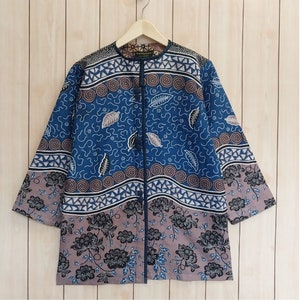 Sanki Batik Blouse Effortless Style for Work with Primisima Batik, Women Blouse, Batik Blouse, Blouse For Women