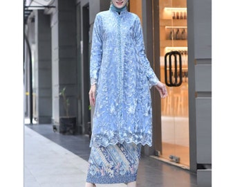 Enchanting Elegance Tunic Tulle and Sparkling Sequins, Kebaya Dress, Kebaya, Kebaya Modern, Kebaya Set
