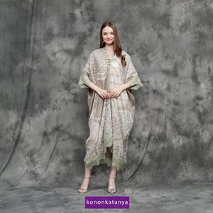 Kamelia Kaftan Lace Aira, Batik Dress, Batik, Boho Dress, Bohemian Dress, Ethnic Dress, Batik Set, Kebaya Dress