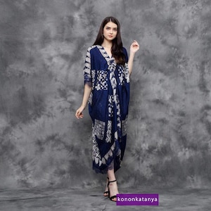 Kamelia Kaftan Lace Aira 2, Batik Dress, Batik, Boho Dress, Bohemian Dress, Ethnic Dress, Batik Set, Kebaya Dress