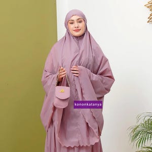 Mini Mukena haut de gamme : pratique 2 en 1 prête à voyager, ensemble de prière pour femmes, robe de prière, mukena, ensemble de prière