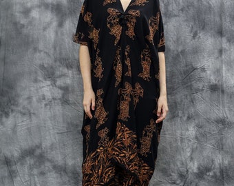 Aira Batik Paris Wayang Caftan, Vestido Batik, Batik, Vestido Boho, Vestido Boho, Vestido Étnico