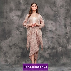 Syntia Set Outer Lace Wrap Skirt Set Aira Kebaya, Batik Dress, Batik, Outer Set, Kebaya Set, Ethnic Dress