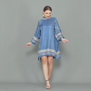 Rinjanie Batik Dress Modern Batik Tunik Series, Batik Dress, Batik, Boho Dress, Bohemian Dress,  Ethnic Dress