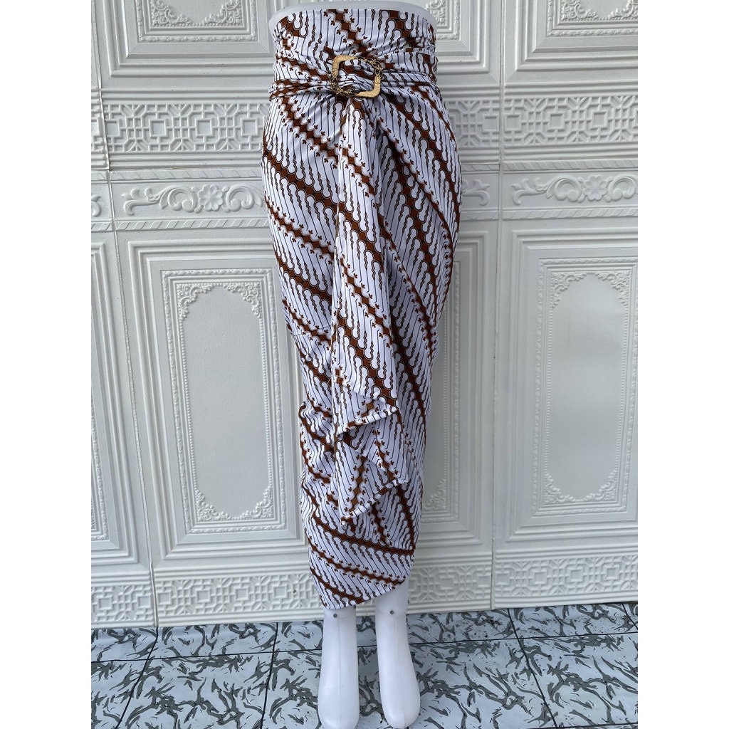 Grey - Hand Batik Print Cotton Wrap Around Skirt 23
