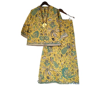 Charming Batik Set Blouse and Skirt Ensemble by Kalimataya Embrace Graceful Elegance, Batik Dress, Bohemian Dress,  Ethnic Dress
