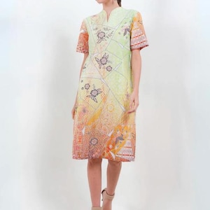 Adyatma Wanita  Magrani Green Dress, Women Dress, Ethnic Dress, Batik Dress, Batik for Woman, Dress, Cotton Dress