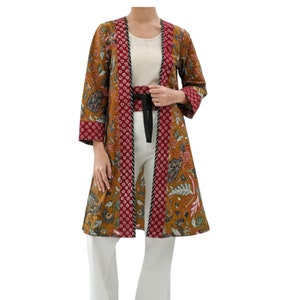 Exquisite Long Outer Embrace the Artistry of Batik, Batik Dress, Batik, Boho Dress, Bohemian Dress,  Ethnic Dress