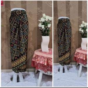 Ethnic Batik Wrap Skirt, Batik Pattern Skirt, Wrap Skirt, Batik Skirt, Ethnic Batik, Ethnic Skirt, Bali Beach Skirt, Sarong Wrap Skirt