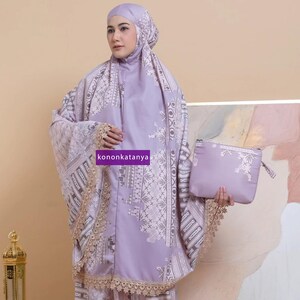 Giper Collection Elegant Spetsmönster Mukena för Vuxna, Dam Böneset, Böneklänning, Mukena, Böneset, Bönekläder