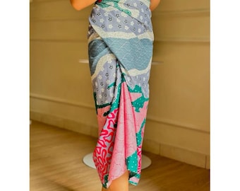 Sandhayu Wrap Skirt Batik, Women Wrap Skirt, Instant Skirt, Batik Skirt, Ethnic Skirt