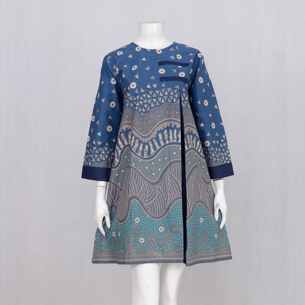 Marwati Nastin Batik Dress Embrace Modernity in Traditional Elegance, Batik Dress, Batik, Boho Dress, Bohemian Dress,  Ethnic Dress