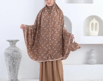 2in1 Rayon Viscose Jasmine Series Prayer Set, Mukena, Muslim Prayer Dress, Muslim Prayer Attire, Prayer Outfit