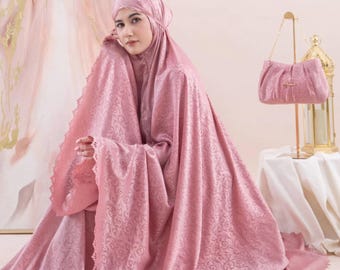 Arumi Series 2en1 Tissu de Santorin Mukena pour femme Ensemble de prière