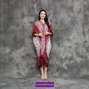 Kamelia Kaftan Lace Aira 3, Batik Dress, Batik, Boho Dress, Bohemian Dress, Ethnic Dress, Batik Set, Kebaya Dress