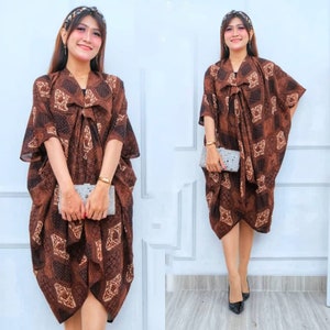 Adesya Kaftan Modern Batik Dress in Fine Cotton Fabric, Batik Dress, Batik, Boho Dress, Bohemian Dress,  Ethnic Dress