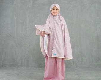 Bloemen gebedsset voor kinderen Japanse katoenen moslim meisjes hijab badjas babyroos