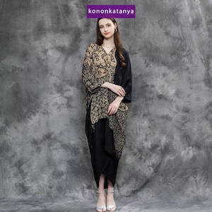 Alisa Kaftan Batik Viskose Set Aira Batik Kleid, Batik Kleid, Batik, Außenset, Kebaya Set, Ethno Kleid