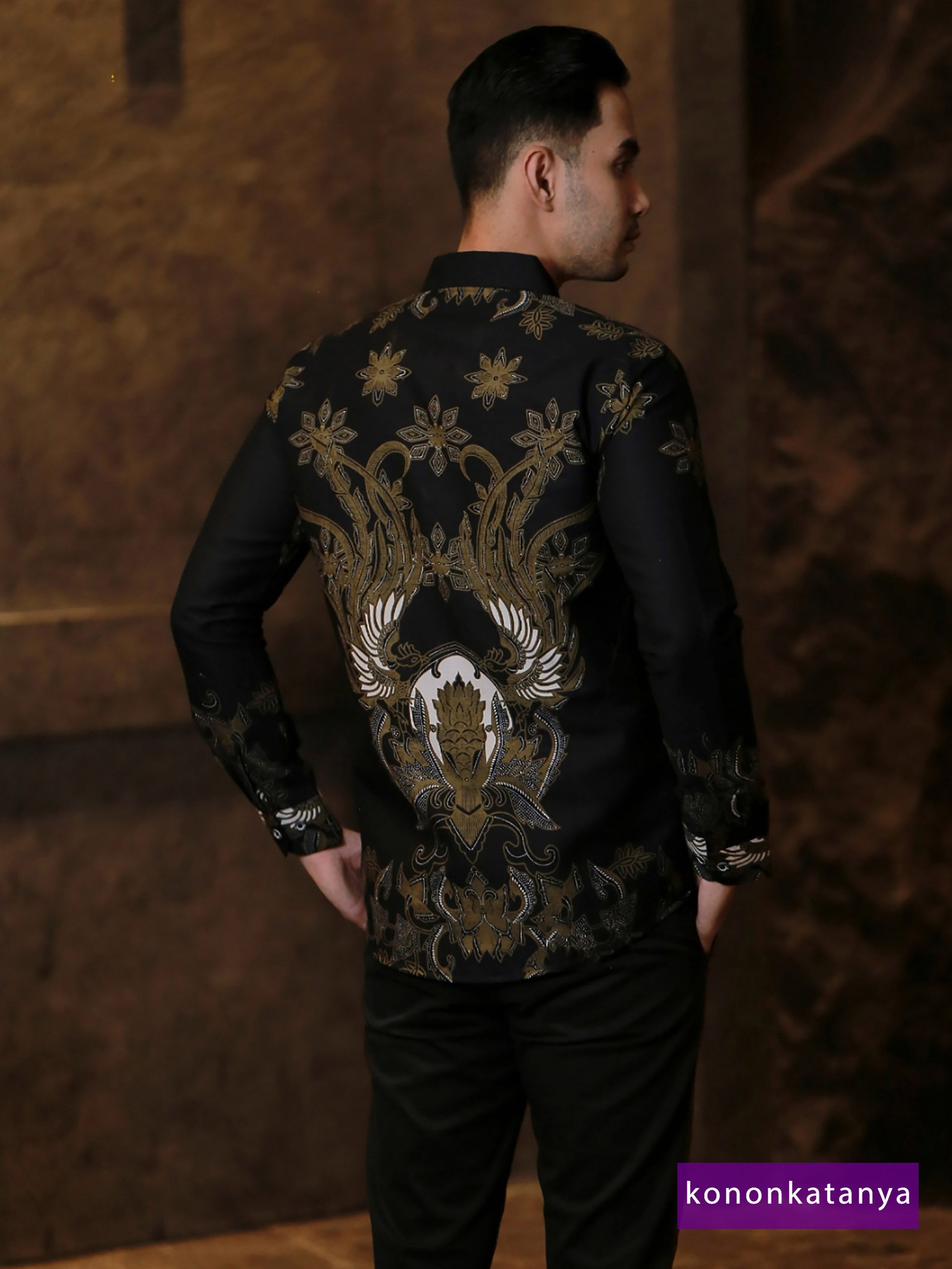 Men's Batik Shirt - Forest Whispers | Long Sleeves main image 1