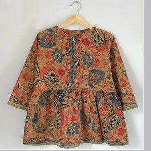 Sophisticated Primisima Cotton Batik Blouse Elevate Your Work Wardrobe with Madam Triga