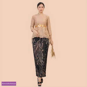 Aurora Brukat Modernes Kebaya Set mit Plisket Batik Rock Ideal, Kebaya Kleid, Kebaya, Kebaya Modern, Kebaya Encim, Kebaya Bali, Kebaya Set