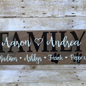 Family Gift, Couples Gift, Family Name Sign, Wedding Gifts, Anniversary Gift For Parents, Husband Gift Idea, New Parents, House Warming Gift image 3