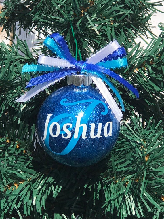 Initial Ornament Tree Ornaments Personalized Boy Ornaments Etsy