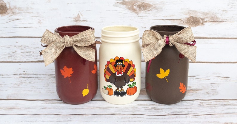 Thanksgiving Decor Thanksgiving Centerpiece Holiday Mason image 6