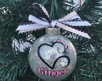 Cat Lover Gift, Cat Ornament, Cat Mom, Cat Ornaments, Cat Ornament Personalized, Christmas Cat, Cat Lovers Gift, Pet Ornament