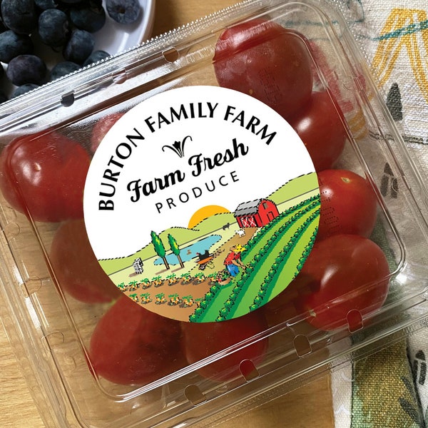 Farm Fresh Produce Stickers, Food Labels for Farm Market, Homesteading Supplies, Garden Produce Labels, Food Packaging